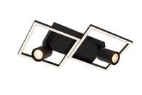 Lucide ARIANNE - Plafonnière - LED - 2xGeïntegreerde LED - 2xGU10 - CCT - Zwart - thumbnail