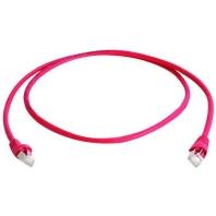 Telegärtner RJ45 (cross) Netwerkkabel Aansluitkabel CAT 6A S/FTP 1.00 m Rood Vlambestendig, Halogeenvrij - thumbnail