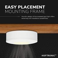 Set van 4 Pavo - Platte LED opbouwspots 23mm - 3W 300lm - 2700K - Dimbaar - Rond - IP44 - Wit - thumbnail