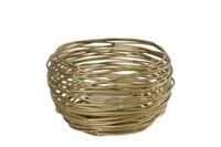 Theelichth Hendrika S goud metaal 8x8x8cm - thumbnail