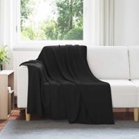 VidaXL Kleden 6 pcs zwart 200 x 150 cm fleece - thumbnail