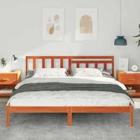 Bedframe Wasbruin 200 x 200 cm Massief grenenhout - thumbnail