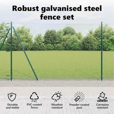 VidaXL Afrasteringspaal groen 10 x 1,6 m (13 mm gaas) staal en pvc VidaXL Afrasteringspaal groen 10 x 1,6 m (13 mm gaas) staal en pvc
