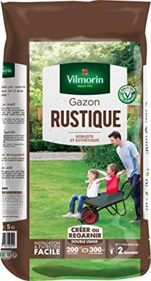 VILMORIN graszaad - Rustieke zak van 5 kg - Meerjarig, dicht, robuust en aantrekkelijk