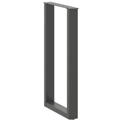 Bartafelpoten 2 st U-vormig 50x(90-91) cm staal antraciet