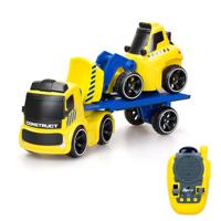 Tooko Trailer RC Truck met RC Bulldozer + Geluid - thumbnail