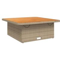 5-delige Tuinset met kussens poly rattan beige - thumbnail