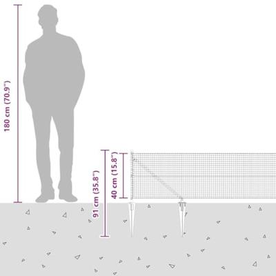 VidaXL Afrasteringspaal zilver 10 x 0,4 m (25 x 25 mm gaas) staal