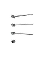 Hotbath &MORE set van 3 rails RARH50 ROUND 50 cm met separate schakelaar en inbouw element Geborsteld Nikkel (RARH50-3GN) - thumbnail