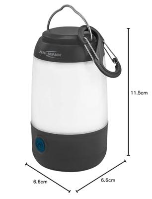 Ansmann Mini Camping Lantern 1600-0388 Campinglamp LED werkt op batterijen 70 lm 120 g