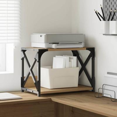 VidaXL Printerstand artisan eiken 44 x 26 x 31,5 cm bewerkt hout