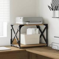 VidaXL Printerstand artisan eiken 44 x 26 x 31,5 cm bewerkt hout - thumbnail