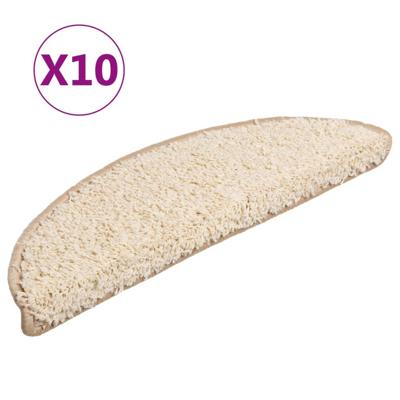 Trapmatten 10 st 56x17x3 cm crme halfrond Trapmatten 10 st 56x17x3 cm crme halfrond