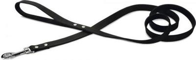 Hondenriem van leer 165cm x 20mm zwart