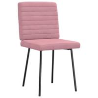 Eetkamerstoelen 2 st fluweel roze - thumbnail