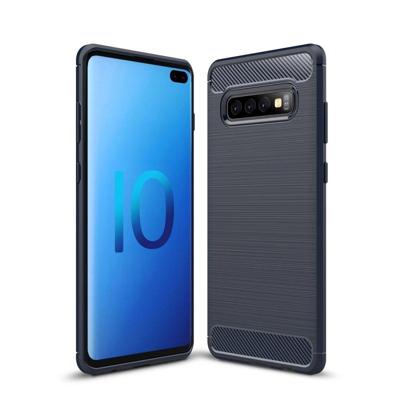 Geborsteld textuur koolstofvezel TPU Case voor Galaxy S10 PLUS