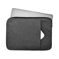 Lunso - Stijlvolle zachte neopreen sleeve hoes 15 inch - Zwart - thumbnail