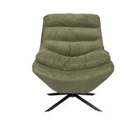 Dutchbone Draaifauteuil 'Vince' Rib, kleur Groen - thumbnail