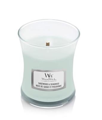 WoodWick sagewood & seagrass mini candle