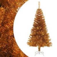 VidaXL Kunstkerstboom met standaard 120 cm pet goudkleurig - thumbnail