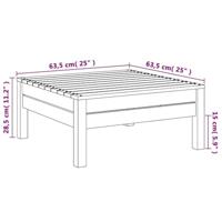 Tuinvoetenbank massief grenenhout grijs - thumbnail