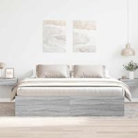Bedframe grijs sonoma eikenkleurig 180x200 cm Super King Size - thumbnail