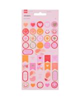 HEMA Stickervellen Roze 19x10 - 3 Vel - thumbnail