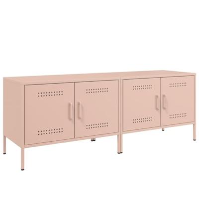 Tv-meubelen 2 st 68x39x50,5 cm staal roze