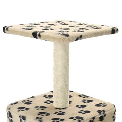 VidaXL Kattenkrabpaal met sisal krabpaal 55 cm pootafdrukken beige VidaXL Kattenkrabpaal met sisal krabpaal 55 cm pootafdrukken beige