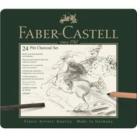 Faber Castell FC-112978 Houtskoolset Faber-Castell Pitt Monochrome 24-delig - thumbnail