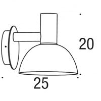 Buitenlamp gegalvaniseerd &apos;Arki&apos; Nordlux staal E27 fitting IP54 - thumbnail