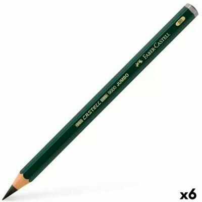 Potlood Faber-Castell 9000 Jumbo Zwart 8B (6 Onderdelen)
