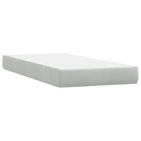 Boxspring met matras fluweel lichtgrijs 80x210 cm - thumbnail