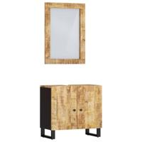 2-delige Badkamermeubelset massief mangohout - thumbnail