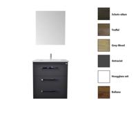 Badkamermeubelset Sanicare Q10 3 Laden 65cm Belluno-Eiken (spiegel optioneel) - thumbnail