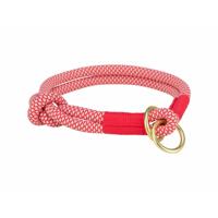Trainingshalsbanden voor honden Trixie Soft Rope Rood Crème XS/S 30 cm - thumbnail