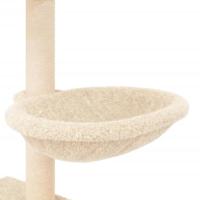 VidaXL Kattenmeubel met sisal krabpalen 117 cm crèmekleurig - thumbnail