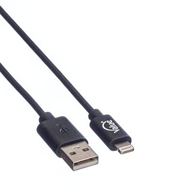 VALUE USB 2.0-synchronisatie- en oplaadkabel met 8pin-connector, 1 m VALUE USB 2.0-synchronisatie- en oplaadkabel met 8pin-connector, 1 m