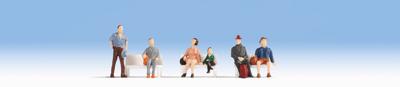 NOCH 18116 H0 Reizigers figuren Geverfd, Zittend