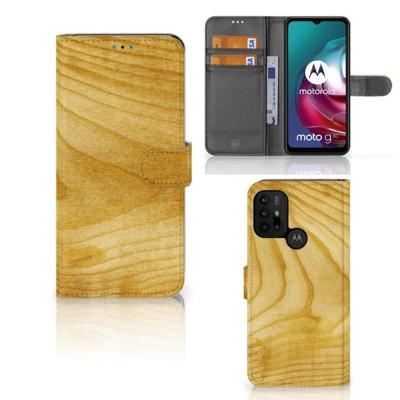 Motorola Moto G10 | G20 | G30 | Book Style Case | Licht Hout Motorola Moto G10 | G20 | G30 | Book Style Case | Licht Hout