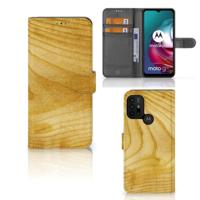 Motorola Moto G10 | G20 | G30 | Book Style Case | Licht Hout - thumbnail