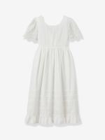Lange jurk voor meisjes wit - thumbnail