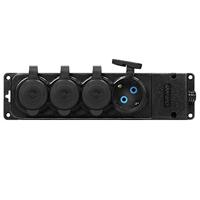 Orno SWD Tafelcontactdoos PROF zwart IP44 4V met klep - 6871956 - thumbnail