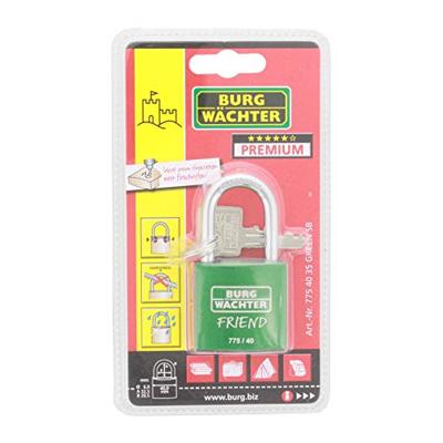 Burg Wächter 39451 Hangslot 40.00 mm Verschillend sluitend Groen Sleutelslot