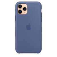 Achterzijde behuizing voor mobiele telefoon - silicone - linnenblauw - voor iPhone 11 Pro - thumbnail