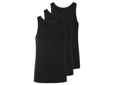 esmara Men Set van 3 fijnrib heren hemden (Zwart, M) esmara Men Set van 3 fijnrib heren hemden (Zwart, M)