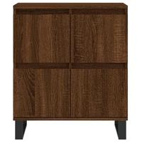 Dressoir 60x35x70 cm bewerkt hout bruin eikenkleur - thumbnail