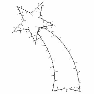 VidaXL Kerstverlichting vallende ster silhouet 115 leds warm wit