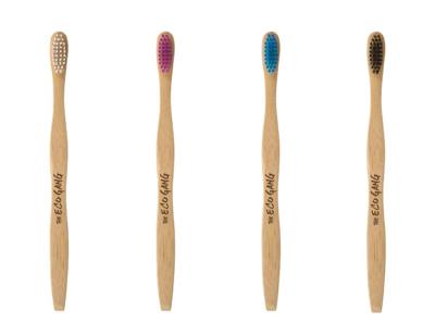 The Eco Gang Bamboe tandenborstel - soft - 4 stuks - mix
