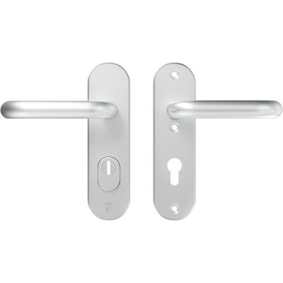 AXA AXA Oval Plus veiligheidsbeslag achterdeur kortschild U kruk/kruk PC72 met kerntrekbeveiliging SKG3 - aluminium